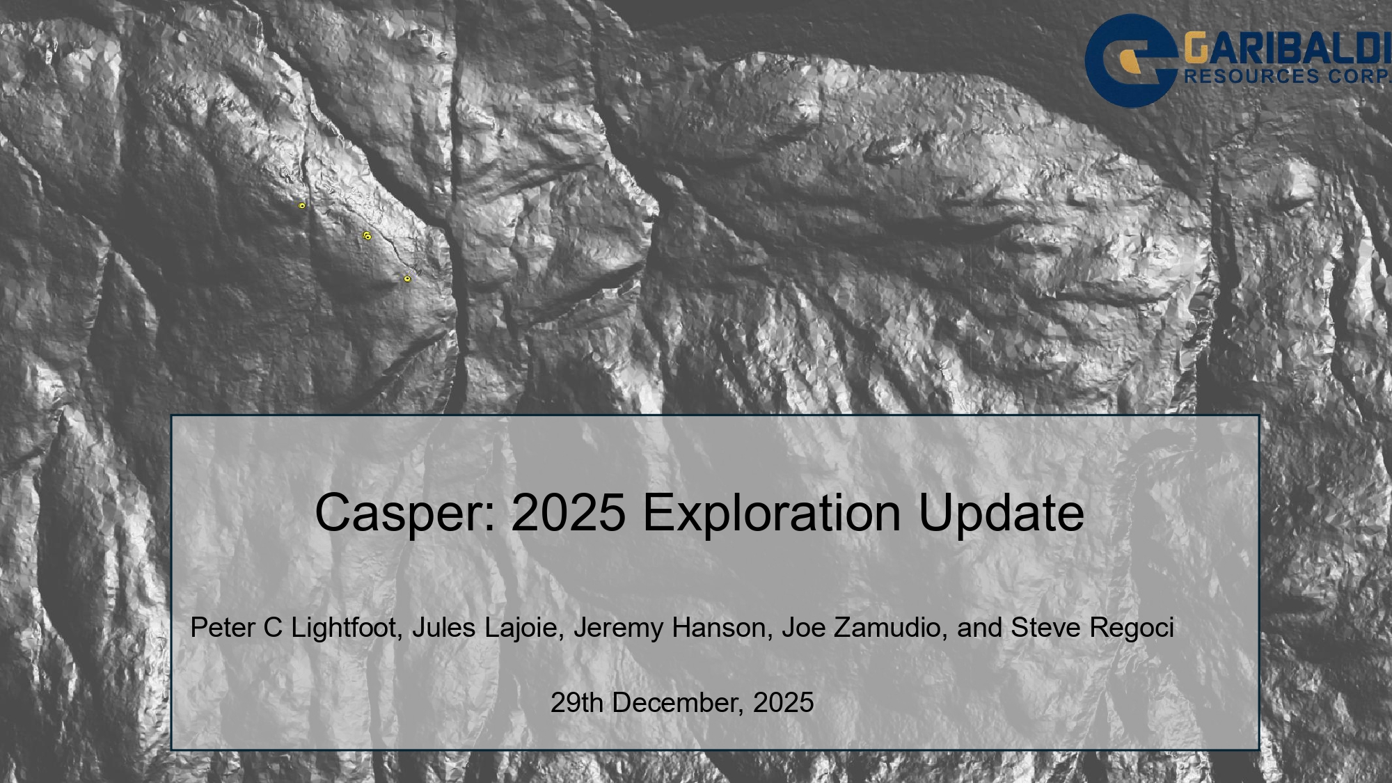 December 2025 Casper Exploration Update